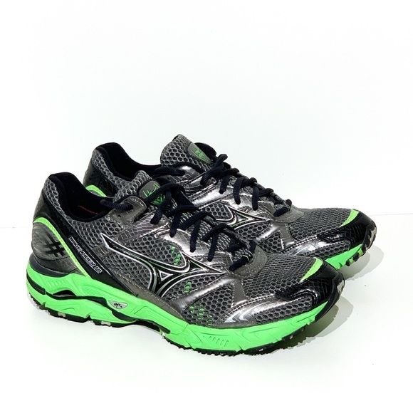 Mizuno Shoes | Mens Wave Rider 14 Greenblack Sz 85 | Poshmark